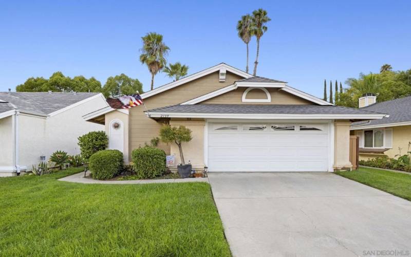 Beautifully landscaped front yard