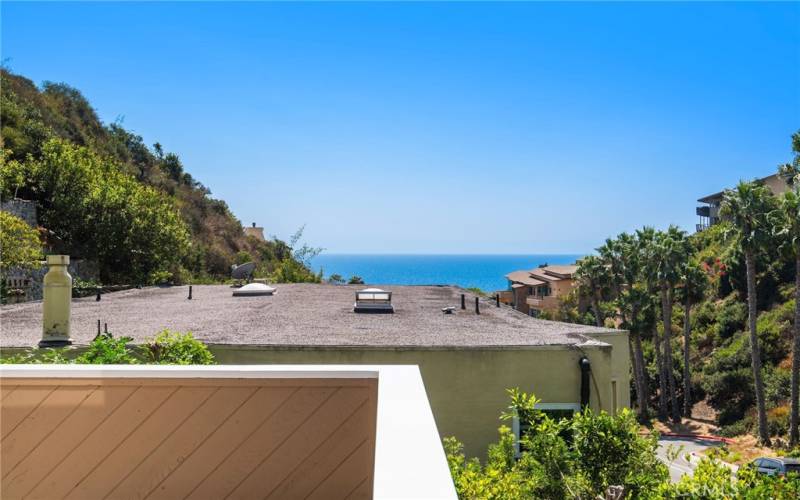 Wrap around ocean view balcony off of the living room