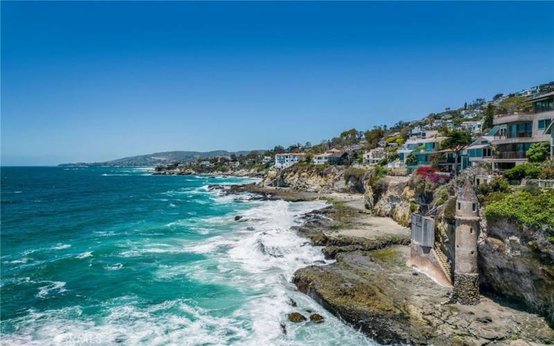 Victoria Beach just moments away from this ocean view home.