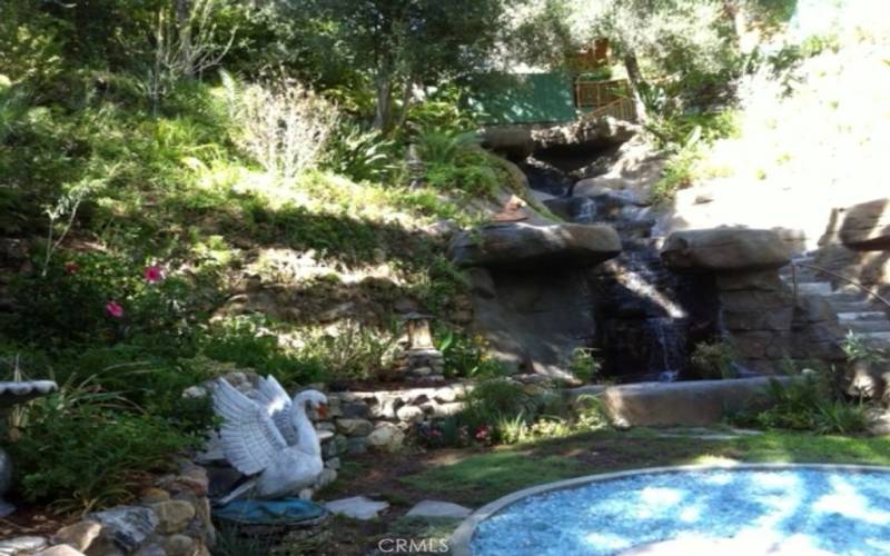 Photo taken 2015 huge 3-level waterfall built as movie set