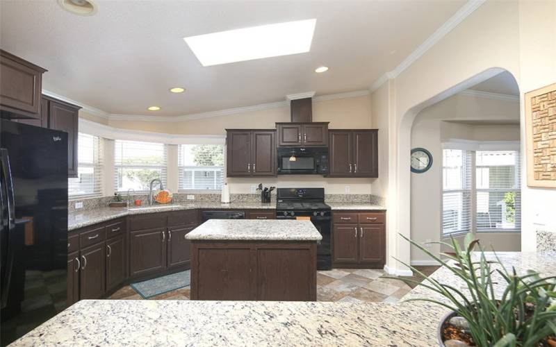 Lovely open kitchen with island