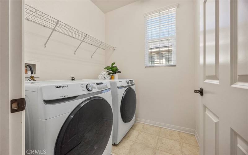 Spacious laundry room with a view!