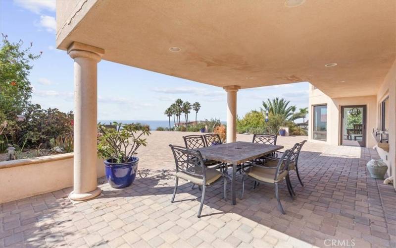 Outside covered dining area.