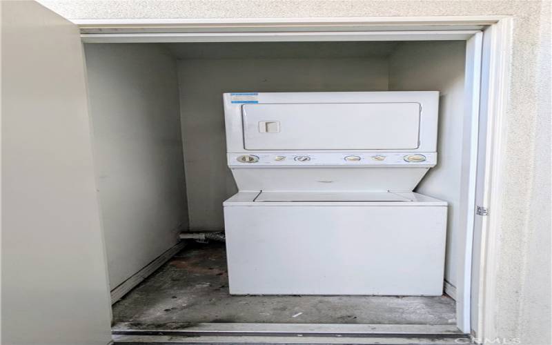 Stacked washer & dryer included (in closet on balcony by living room)