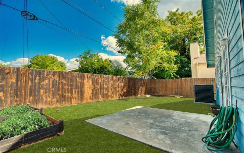 Backyard staged to show potential