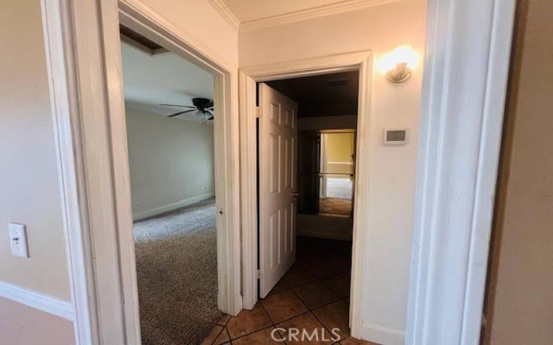 Hallway to the bedrooms from the living room.