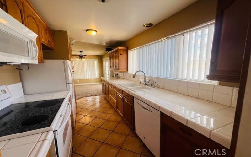 VIew of kitchen from the second livng room.