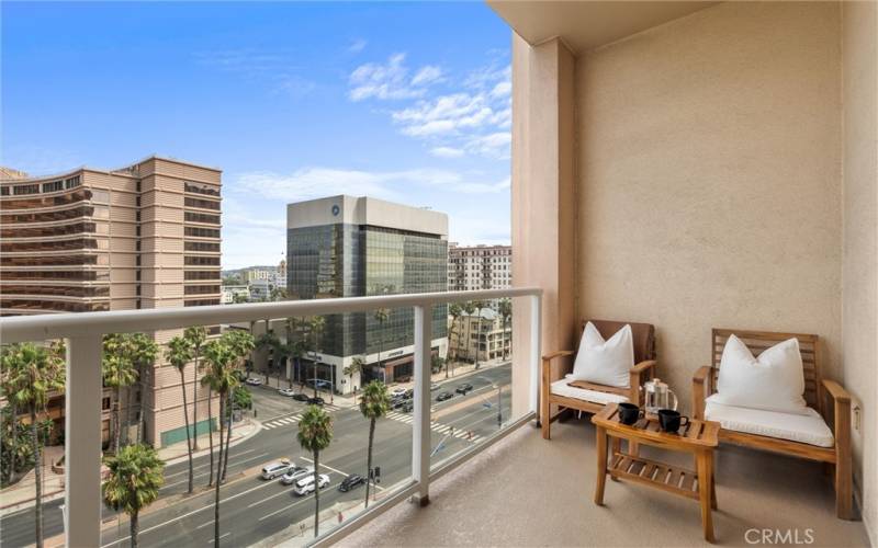 Private balcony with city view