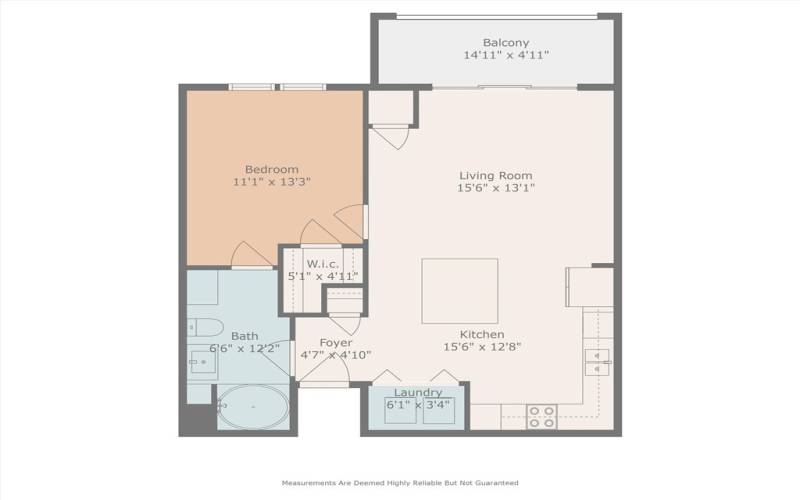 Floor plan with measurements of unit