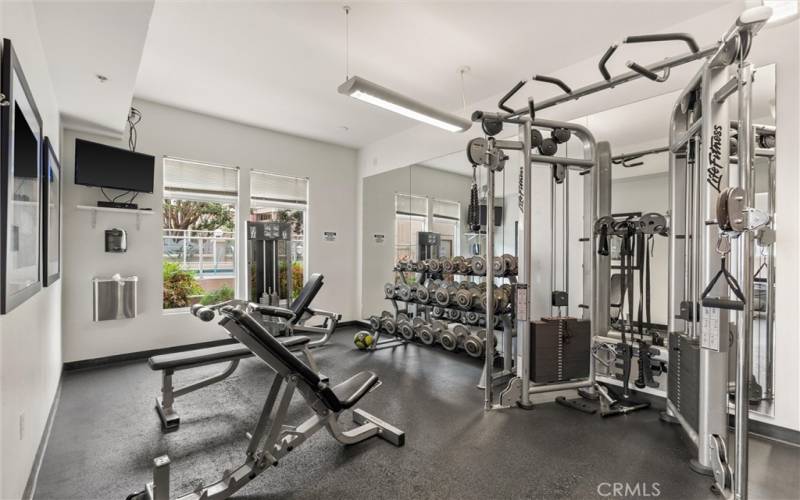 Gym with all the weights you'll need