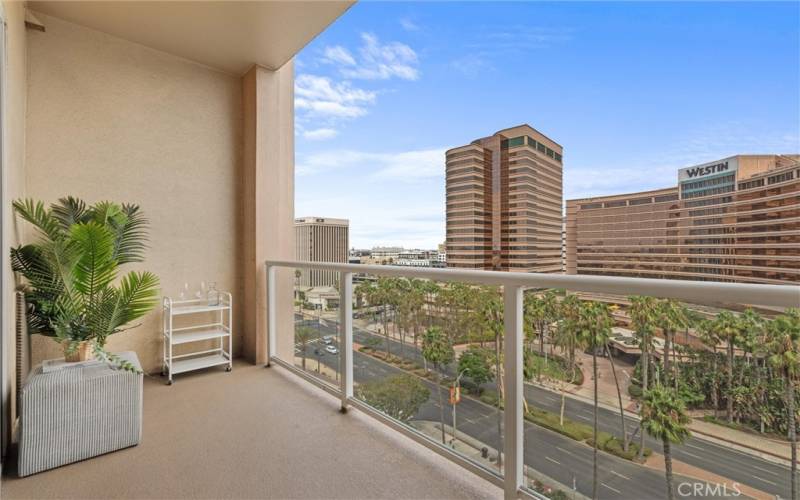 Private balcony with city view