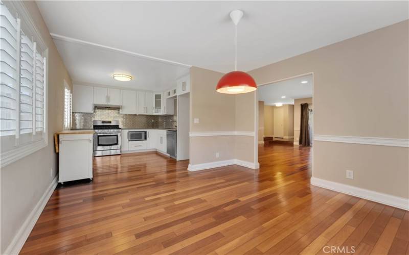 Dining Room opens up to Kitchen