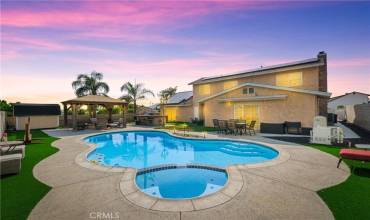 Backyard with pool