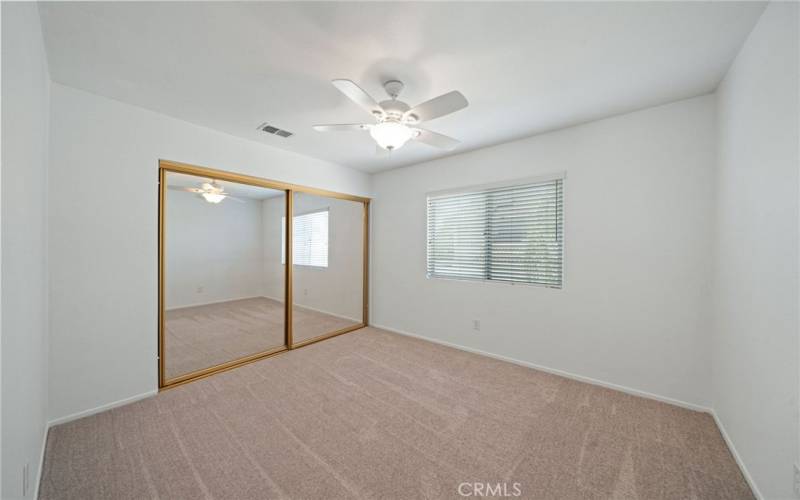 Bedroom #2 with Oversized Mirrored Closet Doors