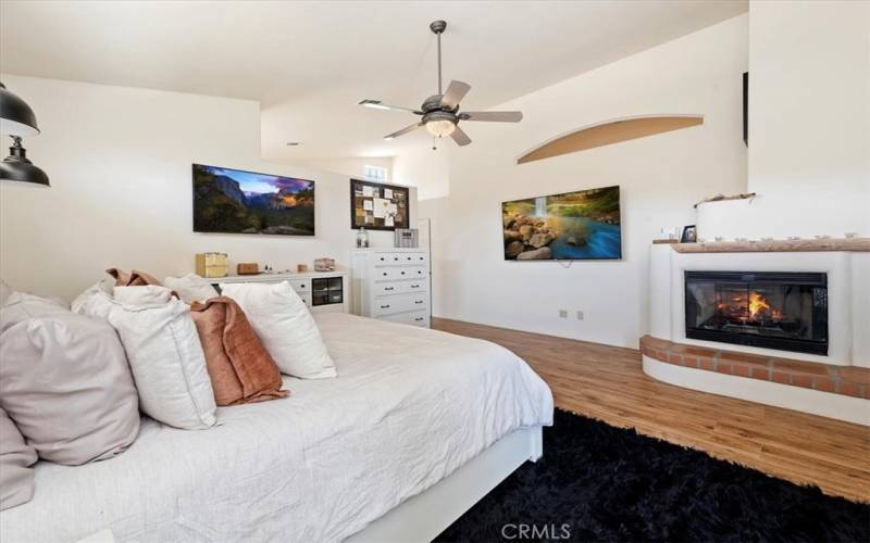 Master bedroom with fireplace