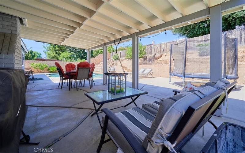 Nice covered patio off kitchen