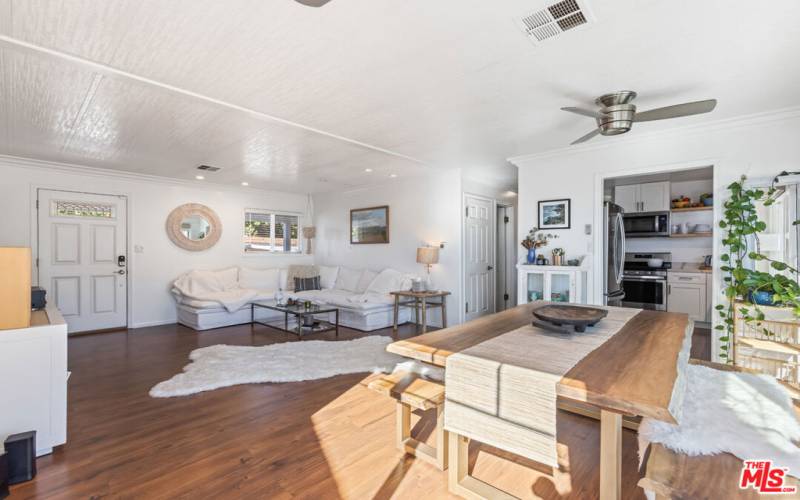 Great room towards entrance and kitchen