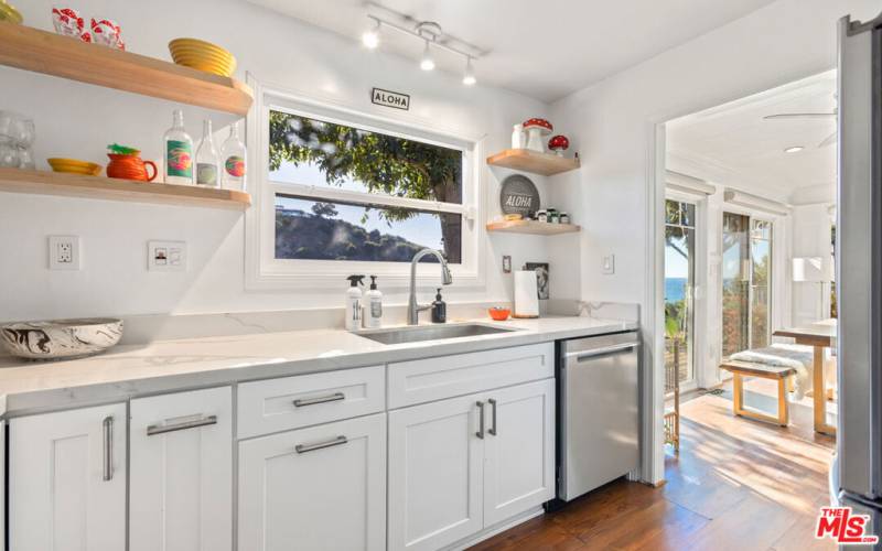 Kitchen with views