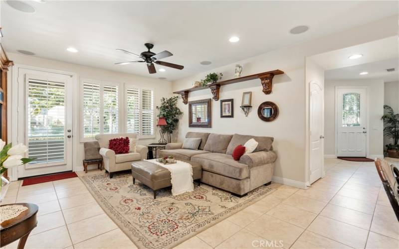 Family Room with Indoor Surround Sound