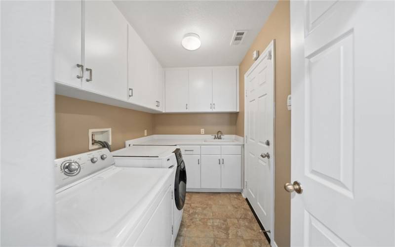 Laundry room off of the garage