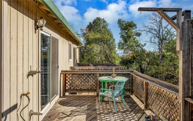 Nice deck off living area.