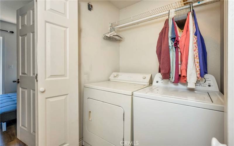 Indoor laundry area.