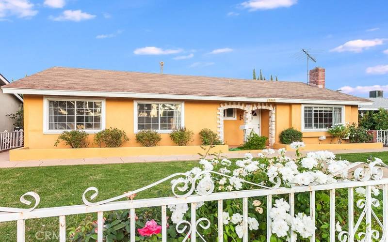 This great POOL home with detached garage offers the OPPORTUNITY FOR A POSSIBLE ADU and is located in one of West Hills’ most sought-after neighborhoods. The brick and wrought iron fencing, large front lawn, abundant rose bushes, colorful raised flowerbeds, and covered entryway enhance its eye-catching curb appeal.