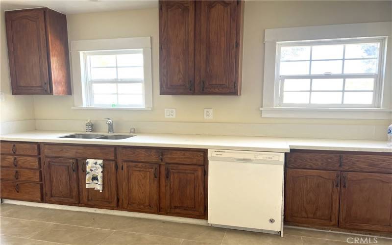 Kitchen with plenty of counter top space and storage