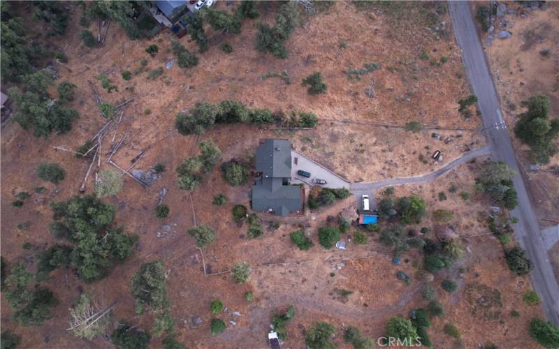 Ariel view. Home is on a 3.84 acre parcel