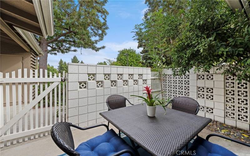 Gated Front Patio