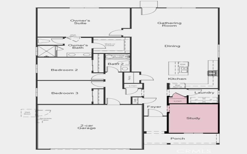 Structural options include: optional flex in lieu of bedroom 4.