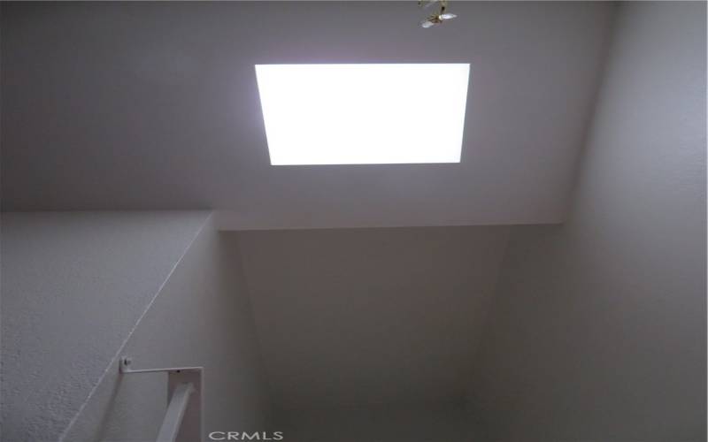 Top of Staircases, Skylight  allows  natural light in.