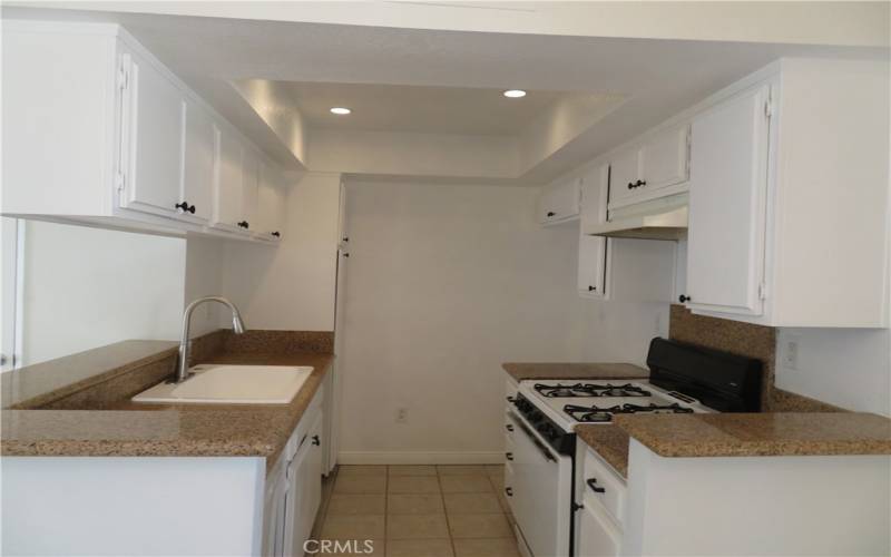 Recessed lights in Kitchen.