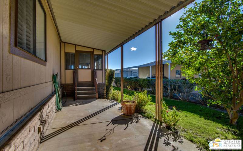 Side covered patio to enclosed patio