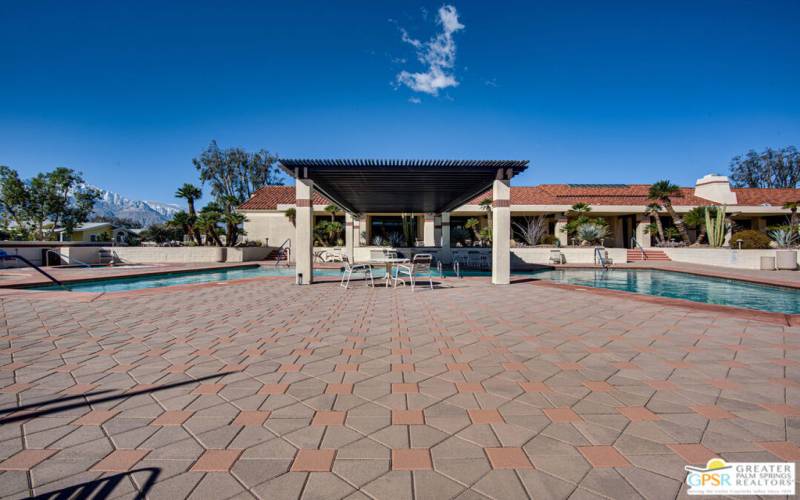 Patio around pool