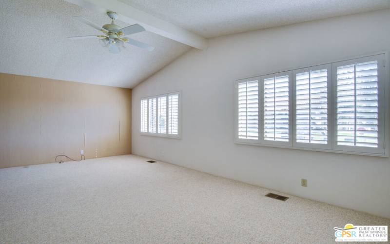 White shutters on windows