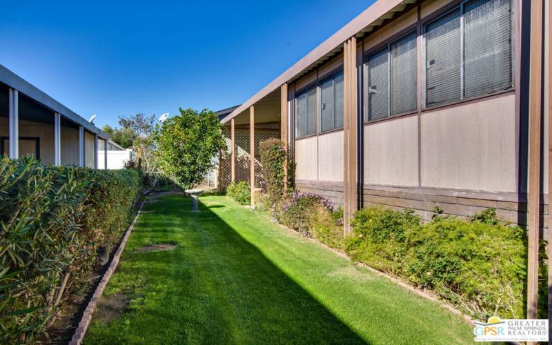 Exterior of enclosed patio