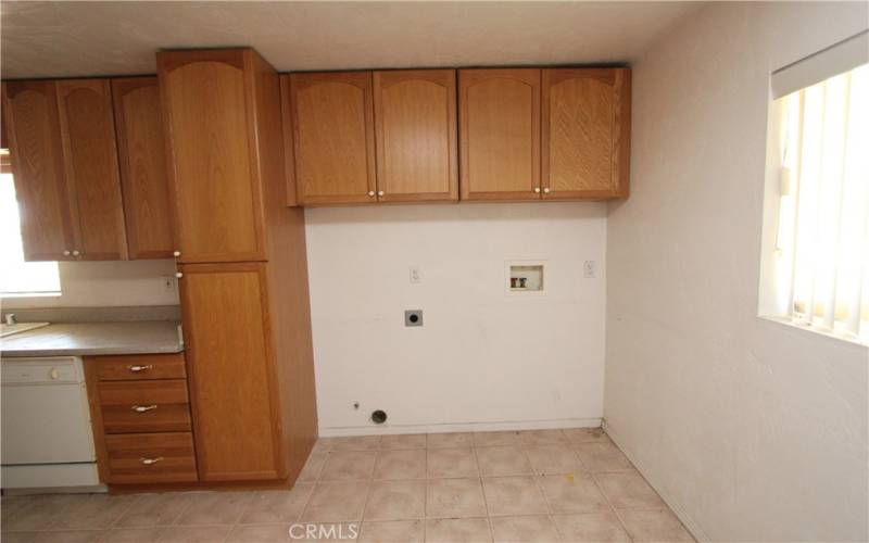 Indoor laundry area.