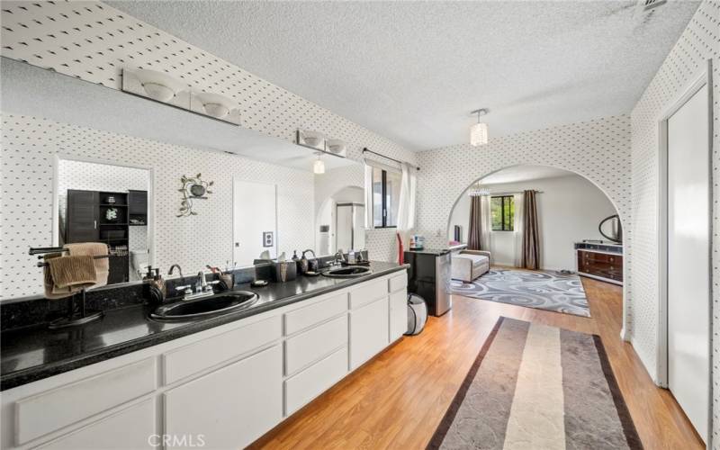 Primary Bathroom with Double Sinks Huge Counter Space