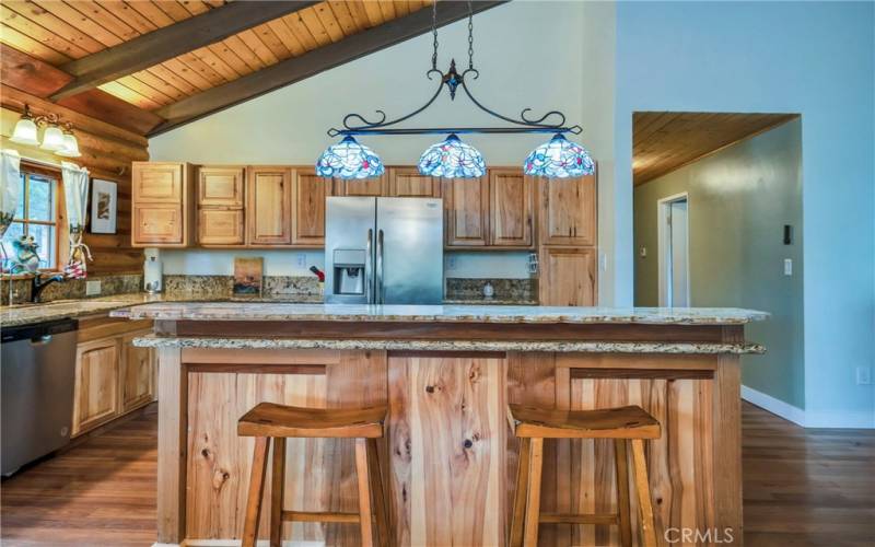 Kitchen island and lighting