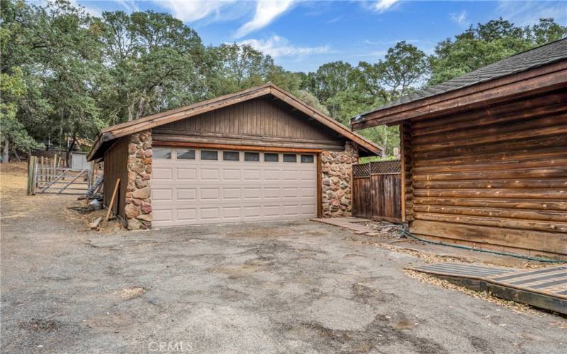 Garage and side gate into backyard