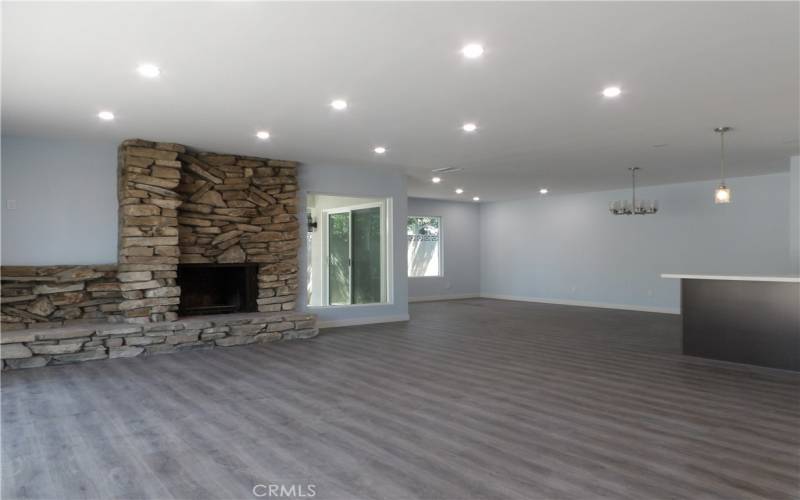 Living room looking towards dining area