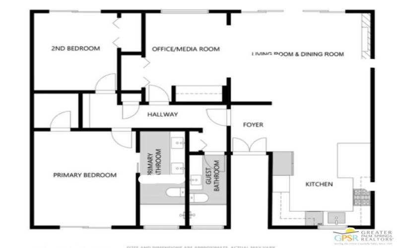 Unit is reverse layout of this plan