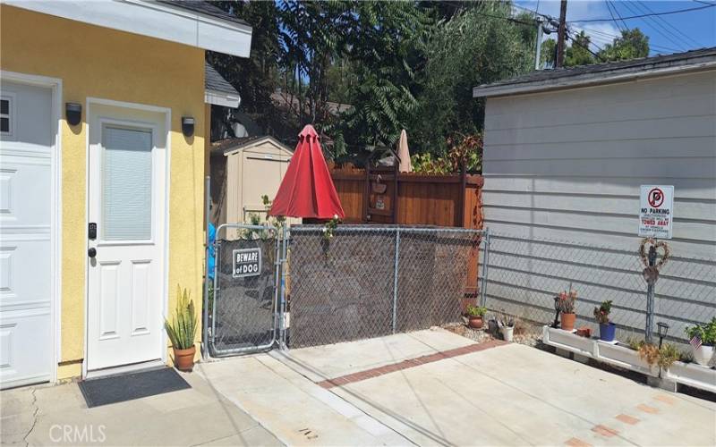 Laundry room door and Backyard patio