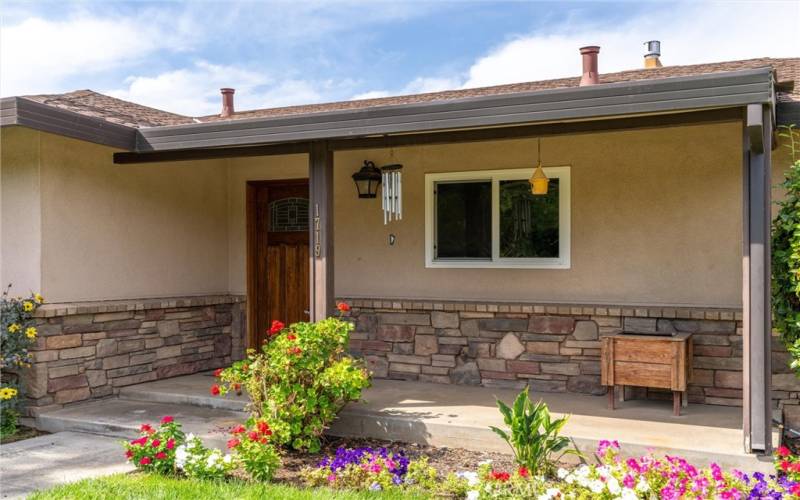 Front door and patio