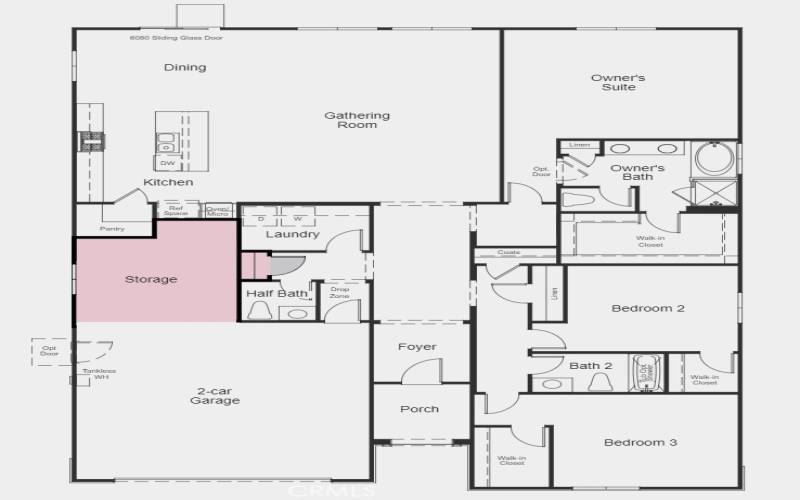  Structural options include: optional storage in lieu of 4th bedroom.