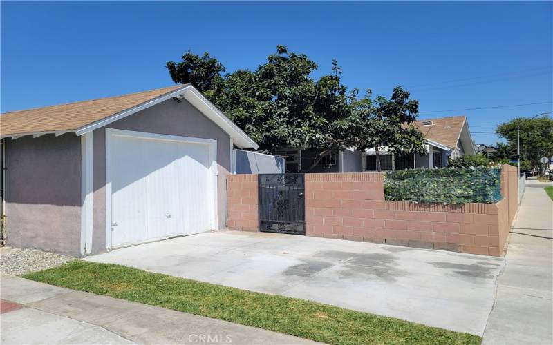 Private driveway, with new cement in the back.