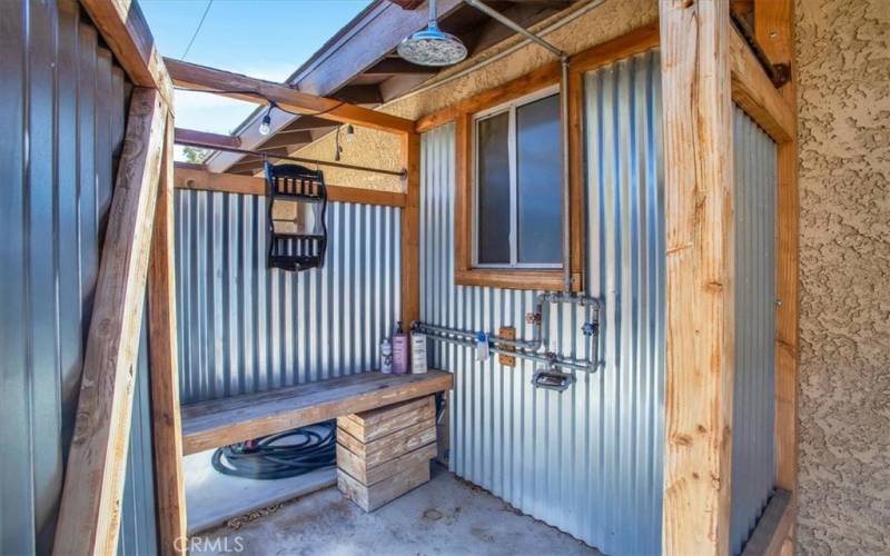 How about a cowboy outdoor shower?