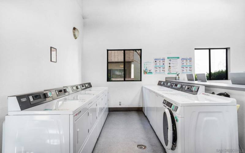 3 modern laundry facilities in community.