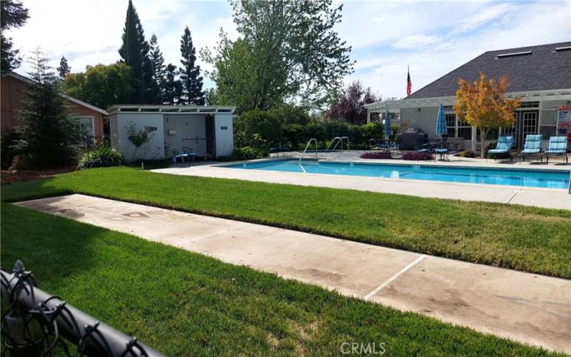 Clubhouse pool and back yard